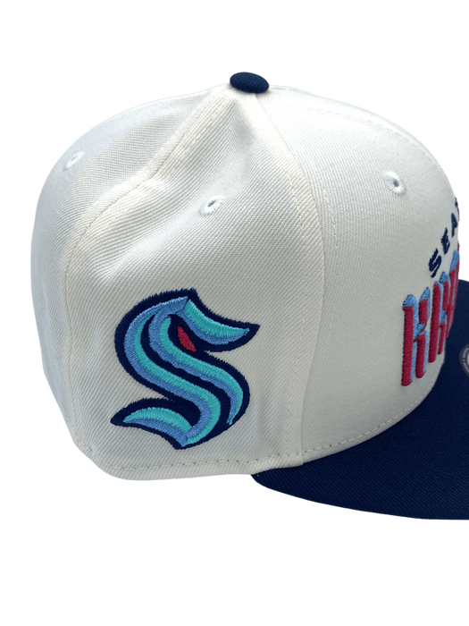 New Era Fitted Hat Adult Seattle Kraken New Era Chrome Custom Side Patch 59FIFTY Fitted Hat - Men's