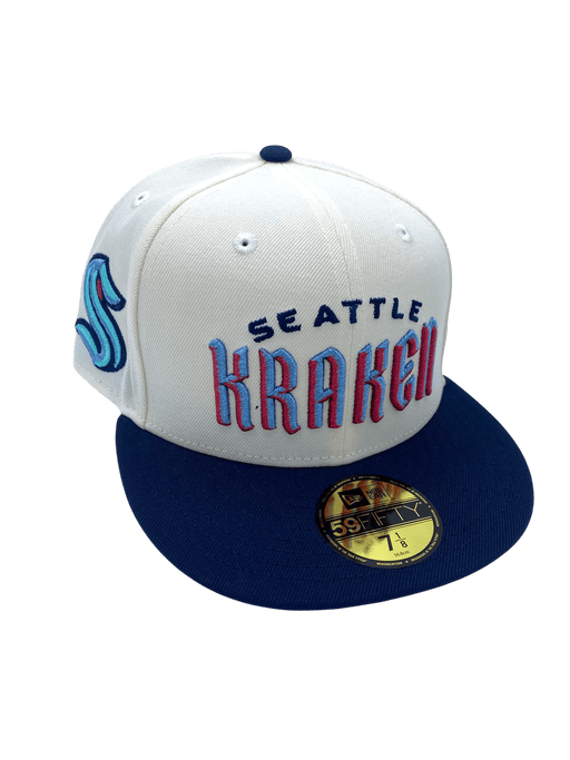 New Era Fitted Hat Adult Seattle Kraken New Era Chrome Custom Side Patch 59FIFTY Fitted Hat - Men's