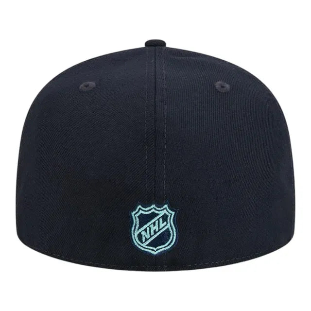 New Era Fitted Hat Adult Seattle Kraken New Era Navy 59FIFTY Fitted Hat - Men's