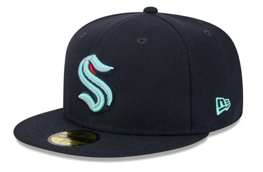 New Era Fitted Hat Adult Seattle Kraken New Era Navy 59FIFTY Fitted Hat - Men's