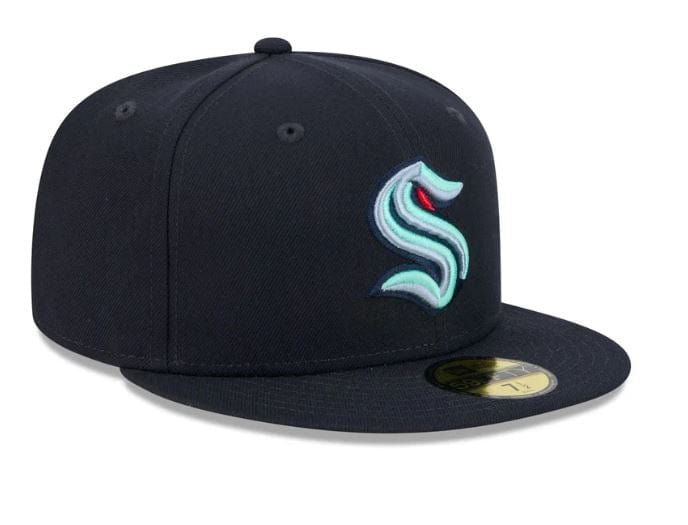 New Era Fitted Hat Adult Seattle Kraken New Era Navy 59FIFTY Fitted Hat - Men's