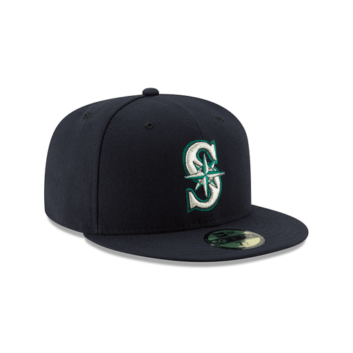 New Era Fitted Hat Adult Seattle Mariners New Era Navy Home Authentic Collection On-Field 59FIFTY Fitted Hat - Men's