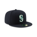 New Era Fitted Hat Adult Seattle Mariners New Era Navy Home Authentic Collection On-Field 59FIFTY Fitted Hat - Men's