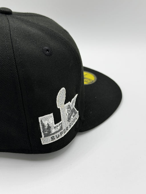 Adult Seattle Seahawks Black New Era Super Bowl 60 Custom 59FIFTY Fitted Hat - Men's