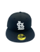 Adult St. Louis Cardinals New Era Black/White Basic 59FIFTY Fitted Hat - Men's