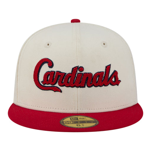 Adult St Louis Cardinals New Era Chrome 2 Tone Chain Stitch Logo 59FIFTY Fitted Hat - Men's