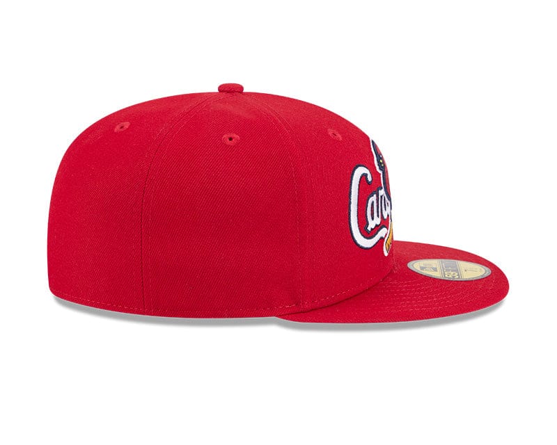 Adult St. Louis Cardinals New Era Red Overlap 59FIFTY Fitted Hat - Men's