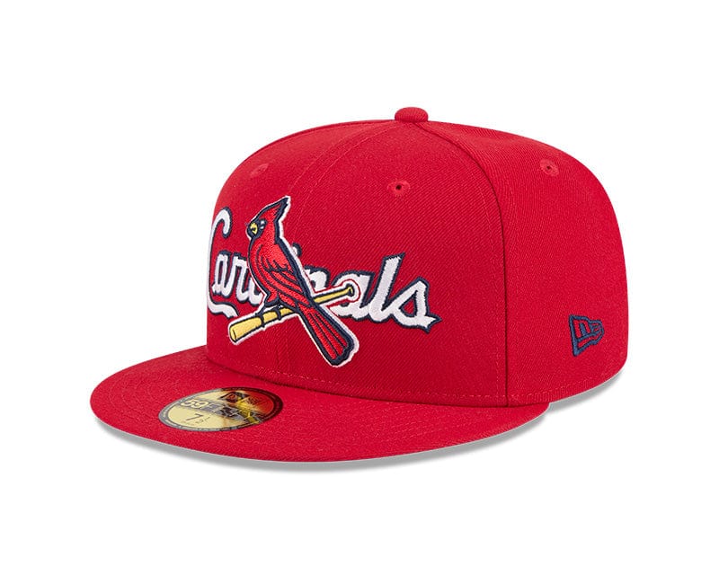 Adult St. Louis Cardinals New Era Red Overlap 59FIFTY Fitted Hat - Men's