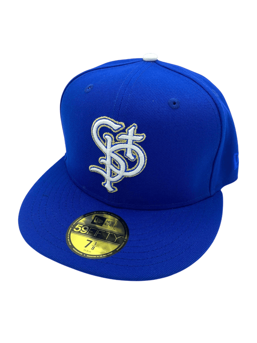 New Era Fitted Hat Adult St. Paul Saints New Era Blue On Field Remix Custom 59FIFTY Fitted Hat - Men's