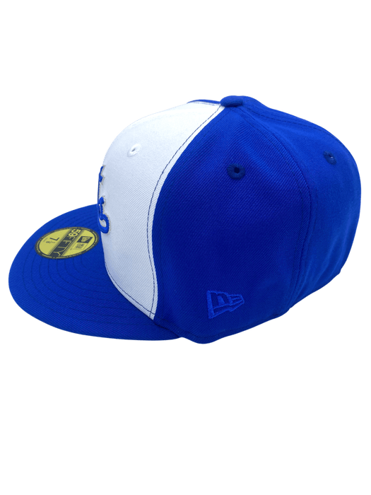 New Era Fitted Hat Adult St. Paul Saints New Era Blue/White Classic Script Custom Side Patch 59FIFTY Fitted Hat - Men's