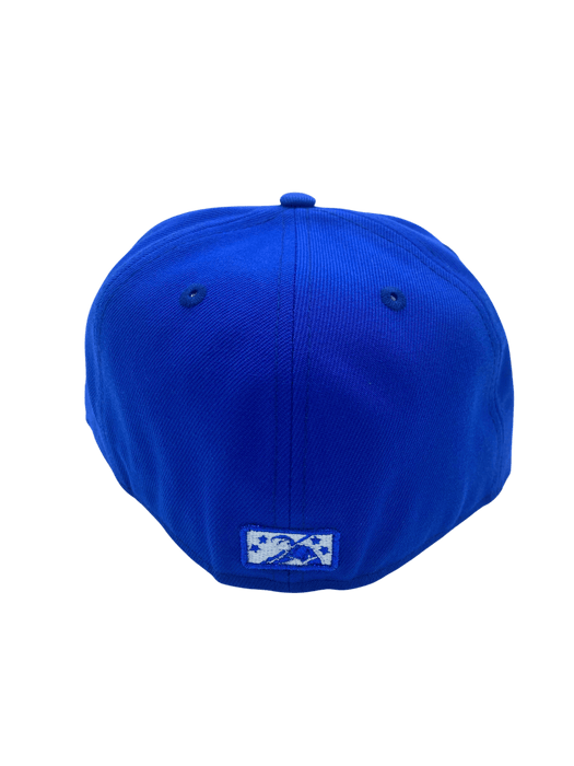 New Era Fitted Hat Adult St. Paul Saints New Era Blue/White Classic Script Custom Side Patch 59FIFTY Fitted Hat - Men's