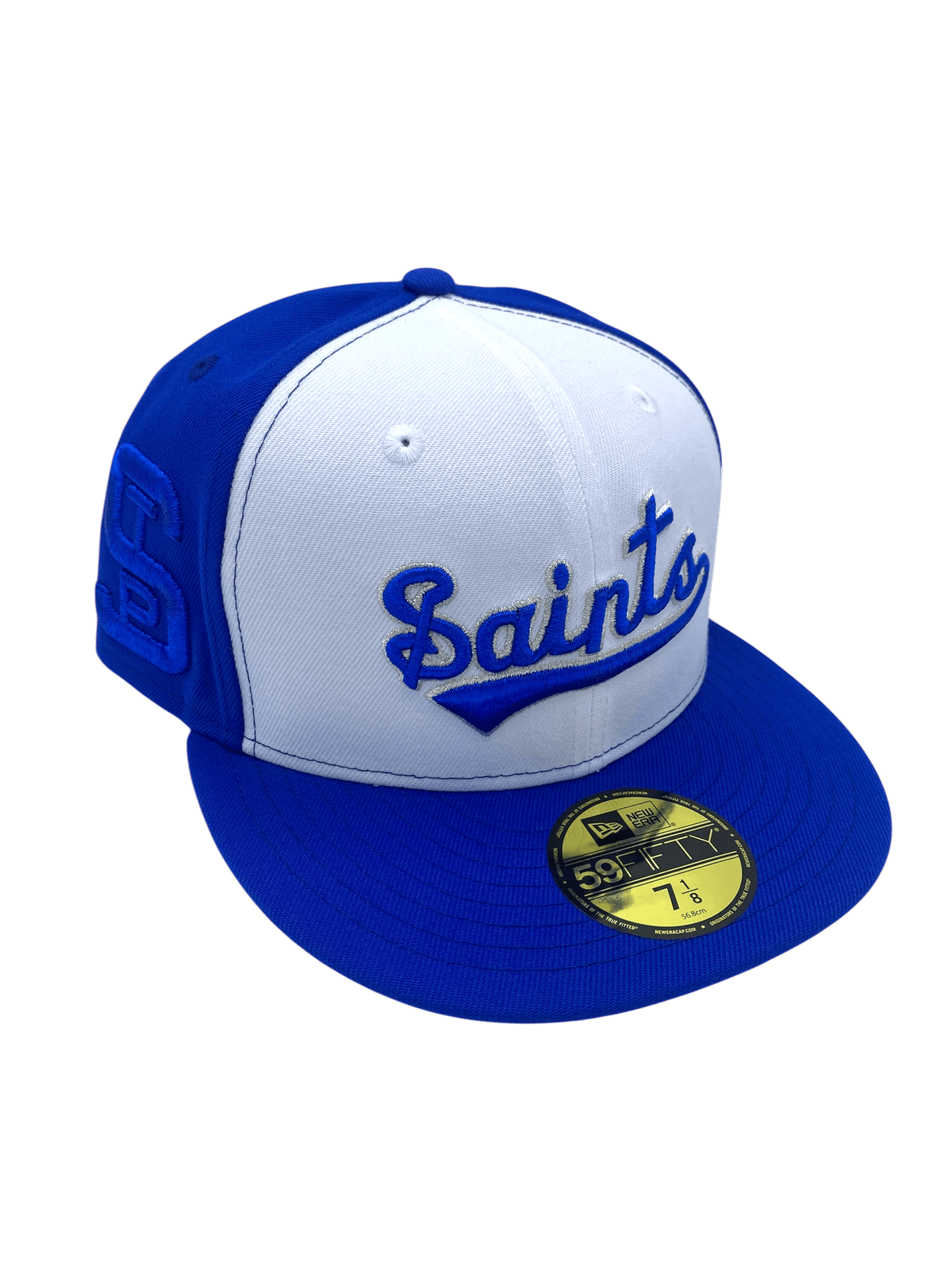 Adult Paul Saints New Era Blue/White Classic Script Custom Side Pa