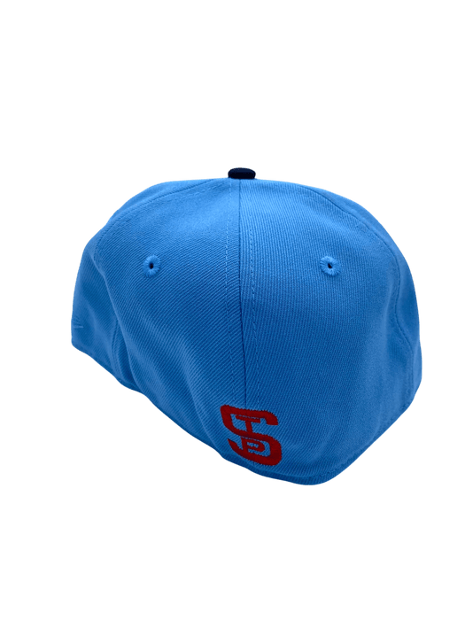 New Era Fitted Hat Adult St. Paul Saints New Era Light Blue/Navy Retro Custom Side Patch 59FIFTY Fitted Hat - Men's