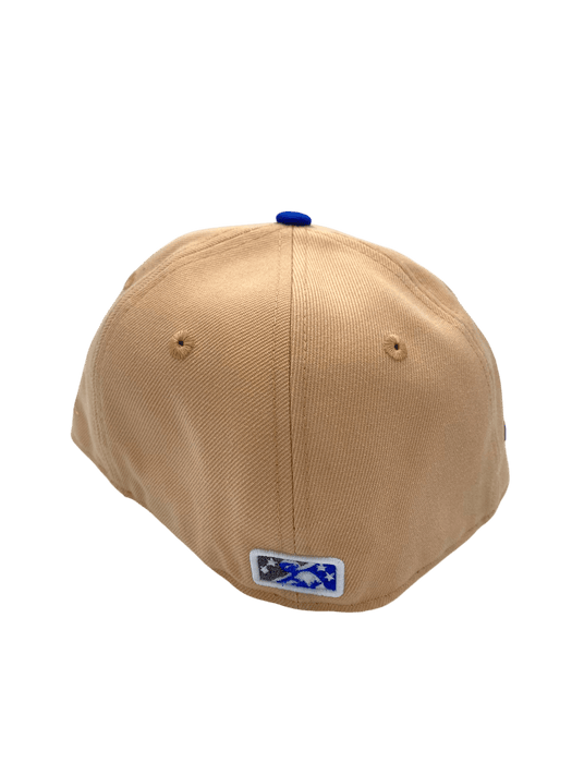 New Era Fitted Hat Adult St. Paul Saints New Era Tan/Blue Custom Side Patch 59FIFTY Fitted Hat - Men's