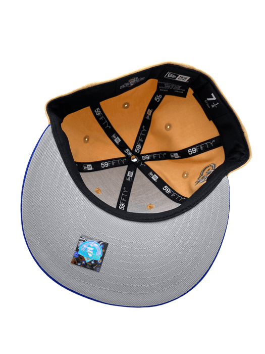 New Era Fitted Hat Adult St. Paul Saints New Era Tan/Blue Custom Side Patch 59FIFTY Fitted Hat - Men's