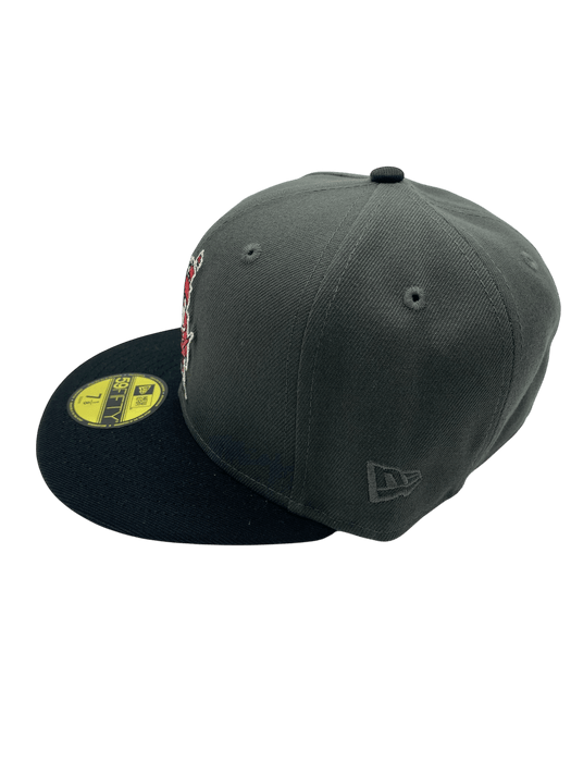 New Era Fitted Hat Adult Tampa Bay Buccaneers New Era Gray Fire the Cannons Custom Side Patch 59FIFTY Fitted Hat - Men's