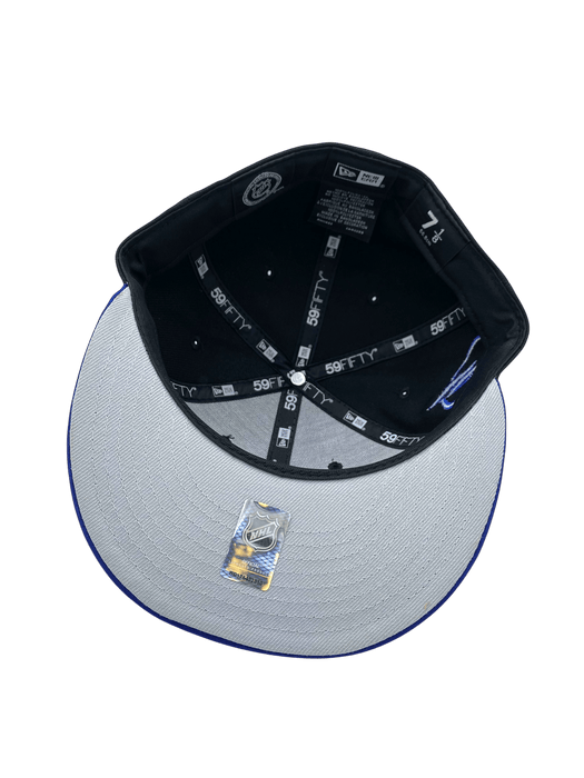 Adult Tampa Bay Lightning New Era Black/Blue Skull Custom Side Patch 59FIFTY Fitted Hat - Men's