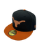 New Era Fitted Hat Adult Texas Longhorns New Era Black Hook Em Custom Side Patch 59FIFTY Fitted Hat - Men's