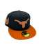 New Era Fitted Hat Adult Texas Longhorns New Era Black Hook Em Custom Side Patch 59FIFTY Fitted Hat - Men's