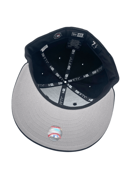 Adult Texas Rangers New Era Black/White Basic 59FIFTY Fitted Hat - Men's