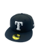 Adult Texas Rangers New Era Black/White Basic 59FIFTY Fitted Hat - Men's