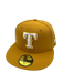 Adult Texas Rangers New Era Tan/White Basic 59FIFTY Fitted Hat - Men's
