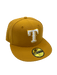 Adult Texas Rangers New Era Tan/White Basic 59FIFTY Fitted Hat - Men's