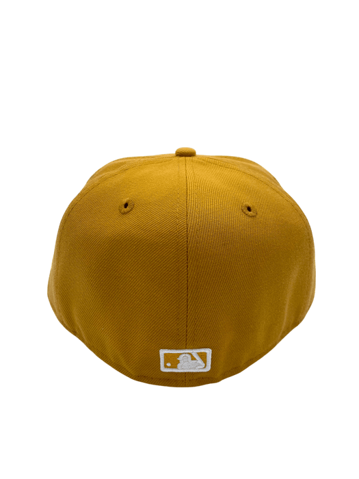 Adult Texas Rangers New Era Tan/White Basic 59FIFTY Fitted Hat - Men's