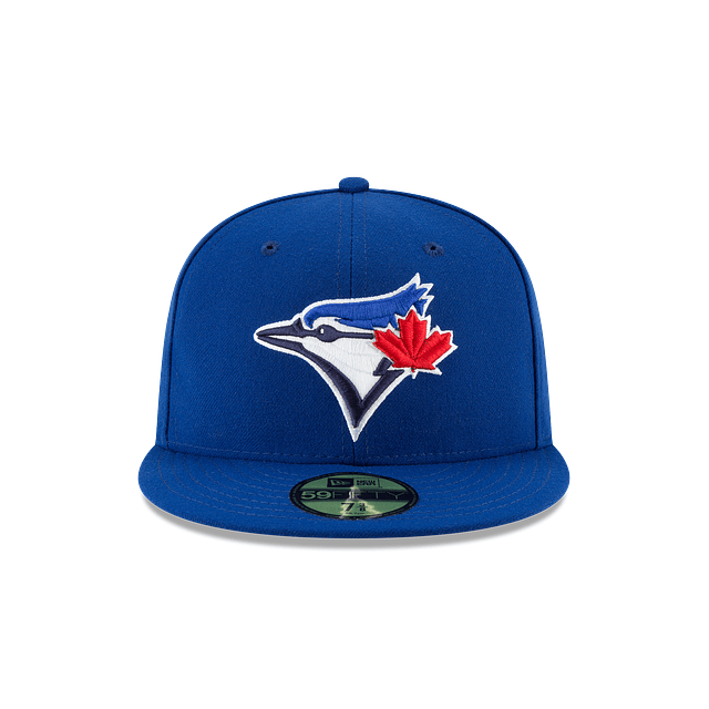 New Era Fitted Hat Adult Toronto Blue Jays New Era Blue Authentic Collection On Field 59FIFTY Fitted Hat - Men's