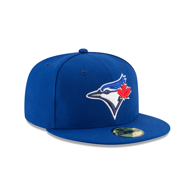 New Era Fitted Hat Adult Toronto Blue Jays New Era Blue Authentic Collection On Field 59FIFTY Fitted Hat - Men's