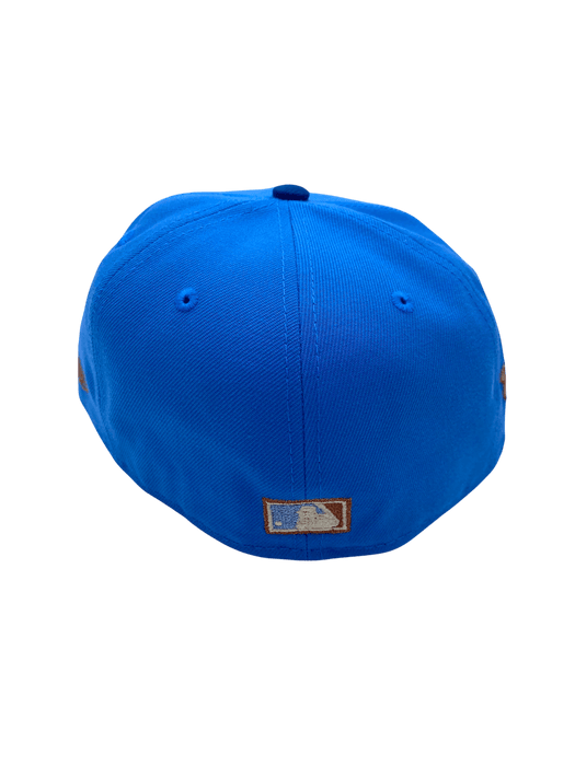 New Era Fitted Hat Adult Toronto Blue Jays New Era Blue Ivory Jays Custom Side Patch 59FIFTY Fitted Hat - Men's