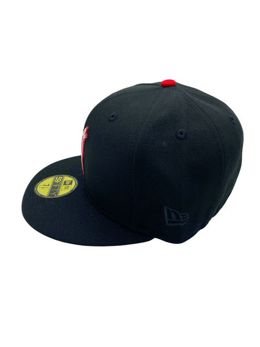 New Era Fitted Hat Adult Vegas Golden Knights New Era Black Vader Custom Side Patch 59FIFTY Fitted Hat - Men's