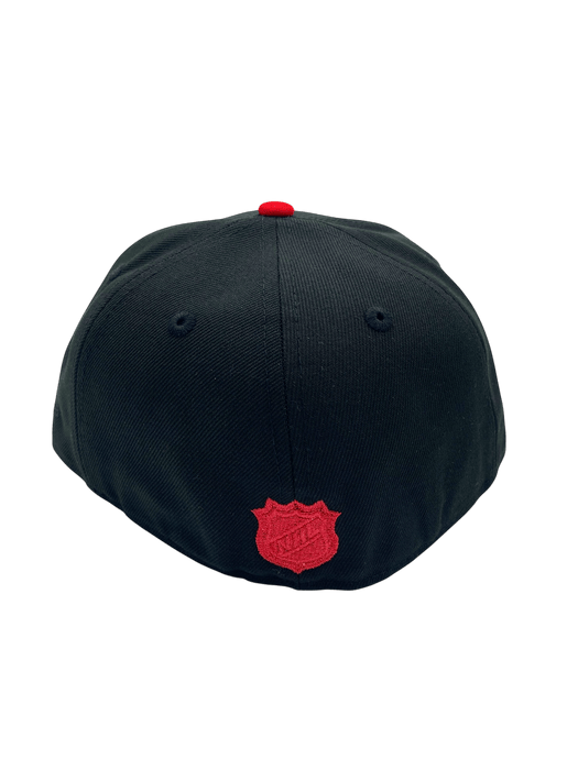 New Era Fitted Hat Adult Vegas Golden Knights New Era Black Vader Custom Side Patch 59FIFTY Fitted Hat - Men's