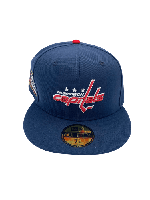 New Era Fitted Hat Adult Washington Capitals New Era Navy Mr. 895 Custom Side Patch 59FIFTY Fitted Hat - Men's