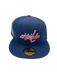 New Era Fitted Hat Adult Washington Capitals New Era Navy Mr. 895 Custom Side Patch 59FIFTY Fitted Hat - Men's