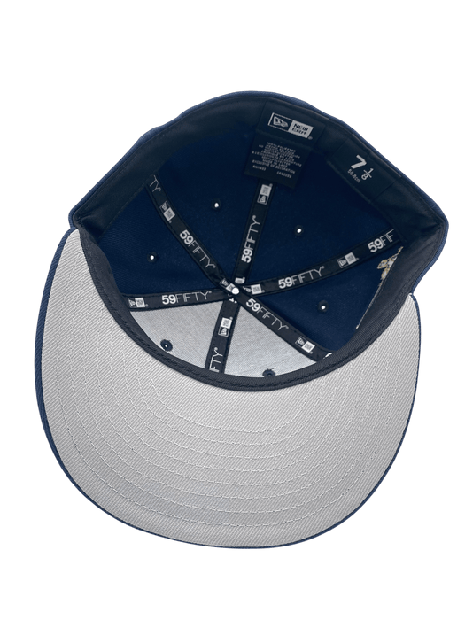 New Era Fitted Hat Adult Washington Capitals New Era Navy Mr. 895 Custom Side Patch 59FIFTY Fitted Hat - Men's