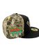 New Era Fitted Hat Adult Worcester Woo Sox New Era Black/Camo Real Tree Custom 59FIFTY Fitted Hat - Men's