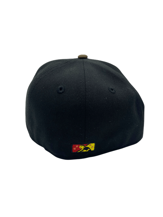 New Era Fitted Hat Adult Worcester Woo Sox New Era Black/Red Custom 59FIFTY Fitted Hat - Men's