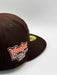 New Era Fitted Hat Adult Worcester Woo Sox New Era Brown Custom 59FIFTY Fitted Hat - Men's