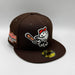 New Era Fitted Hat Adult Worcester Woo Sox New Era Brown Custom 59FIFTY Fitted Hat - Men's