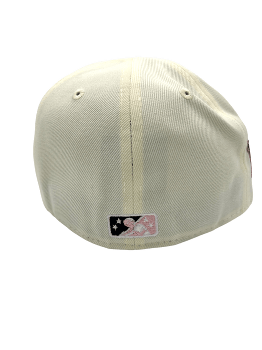 New Era Fitted Hat Adult Worcester Woo Sox New Era Chrome/Navy W Custom 59FIFTY Fitted Hat - Men's