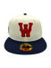 New Era Fitted Hat Adult Worcester Woo Sox New Era Chrome/Navy W Custom 59FIFTY Fitted Hat - Men's