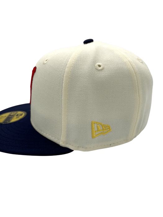 New Era Fitted Hat Adult Worcester Woo Sox New Era Chrome/Navy W Custom 59FIFTY Fitted Hat - Men's