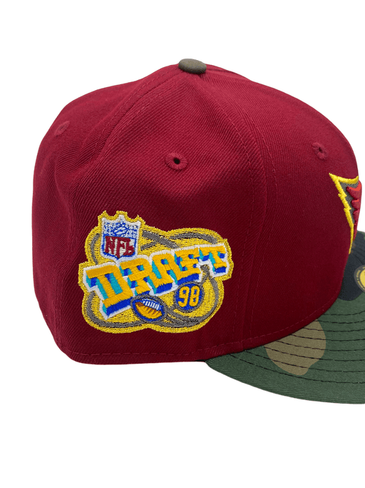 New Era Fitted Hat Arizona Cardinals New Era Red/Camo Custom Side Patch 59FIFTY Fitted Hat - Men's