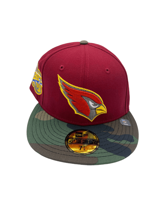 New Era Fitted Hat Arizona Cardinals New Era Red/Camo Custom Side Patch 59FIFTY Fitted Hat - Men's