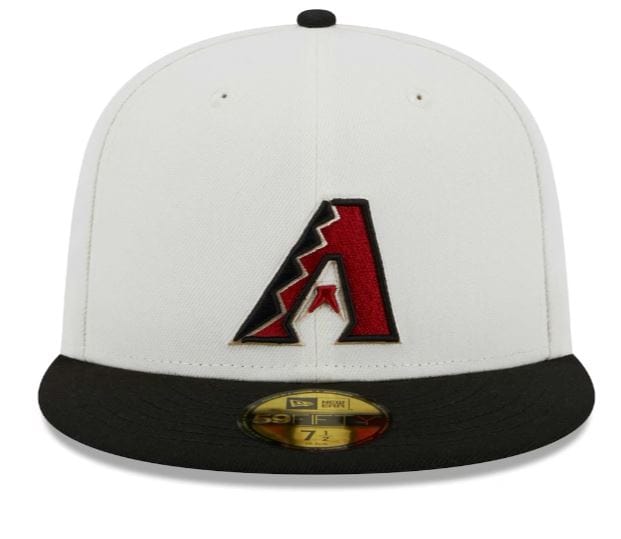 Men's New Era Stone/Black Arizona Diamondbacks Retro 59FIFTY Fitted Hat