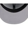 New Era Fitted Hat Atlanta Braves Black On Black White Outline 59Fifty Color Basic Fitted