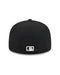 New Era Fitted Hat Atlanta Braves Black On Black White Outline 59Fifty Color Basic Fitted