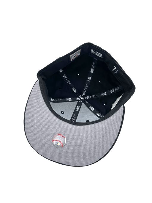 New Era Fitted Hat Atlanta Braves New Era Black Custom The Chop Side Patch 59FIFTY Fitted Hat - Men's