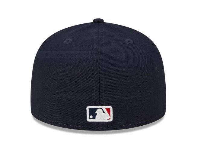 New Era Fitted Hat Atlanta Braves New Era Cream/Navy 2024 MLB All Star Game Workout Side Patch 59FIFTY Fitted Hat - Men's